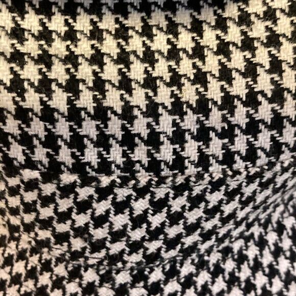 MERGE LEFT Black Houndstooth Wool Blend Fedora Hat - Picture 7 of 10